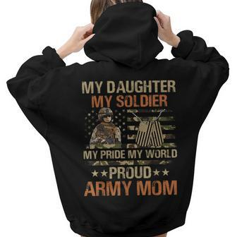 My Daughter My Soldier Hero Pride Proud Army Dad Fathers Day Women Hoodie Back Print