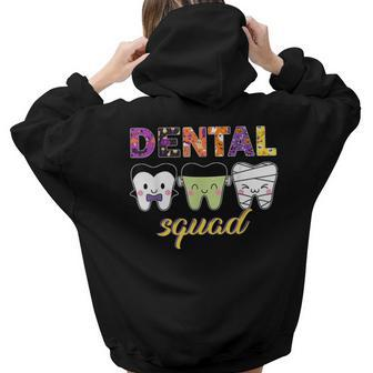 Dental Squad Cute Th Dentist Spooky Halloween Women Hoodie Back Print | Mazezy