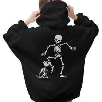 Dog Like Bones Bone Skeleton Halloween Skull Women Hoodie Back Print | Mazezy