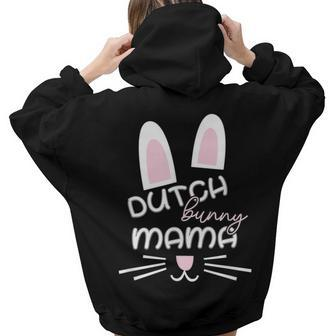 Dutch Rabbit Mum Rabbit Lover  Gift For Women Hoodie Words Graphic Back Print Hoodie Gift For Teen Girls Women