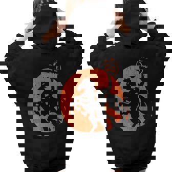Halloween Headless Horseman Folklore Pumpkin Jackolantern Women Hoodie Back Print | Mazezy
