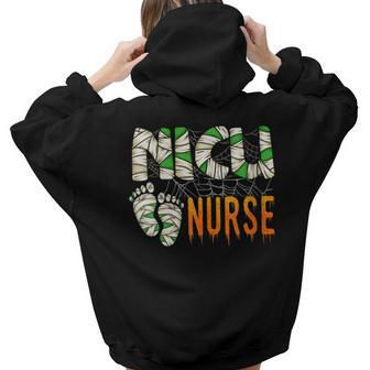 Halloween Nicu Nursing Mummy Costumes Neonatal Nurses Women Hoodie Back Print | Mazezy