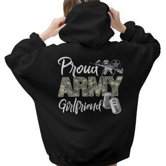 Proud Army Girlfriend Army Graduation Girlfriend Us Army Women Hoodie Back Print | Mazezy