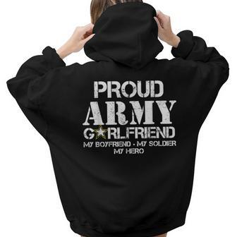 Proud Army Girlfriend Military Girlfriend Women Hoodie Back Print | Mazezy