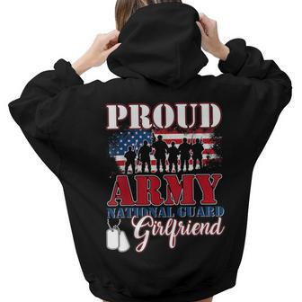 Proud Army National Guard Girlfriend US Military Military Women Hoodie Back Print | Mazezy
