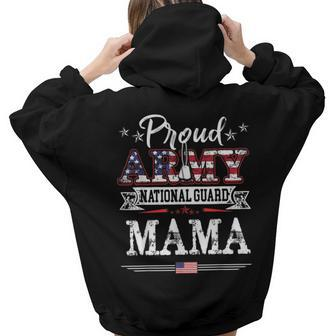 Proud Army National Guard Mama Us Patroitc Women Hoodie Back Print | Mazezy
