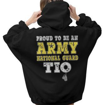 Proud To Be An Army National Guard Tio Military Uncle Women Hoodie Back Print | Mazezy