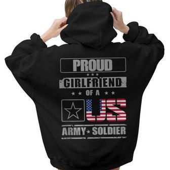 Proud Us Army Soldier Girlfriend Army Women Hoodie Back Print | Mazezy