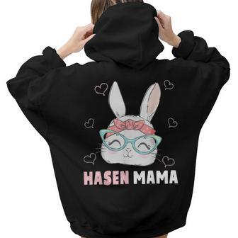 Rabbit Mum Bandana Rabbit Easter Rabbit Mum For Women Women Hoodie Back Print | Mazezy UK