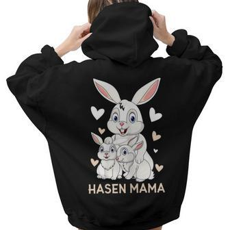 Rabbit Mum Design Cute Bunny Outfit For Girls  Gift For Women Hoodie Words Graphic Back Print Hoodie Gift For Teen Girls Women