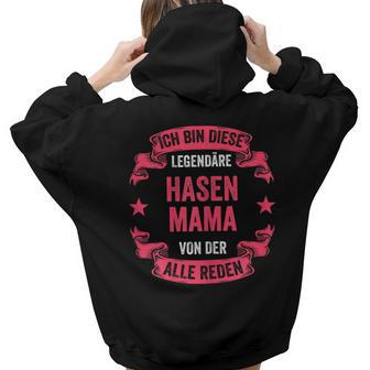 Rabbit Mum Mother Mothers Day Rabbits  Gift For Womens Gift For Women Hoodie Words Graphic Back Print Hoodie Gift For Teen Girls Women