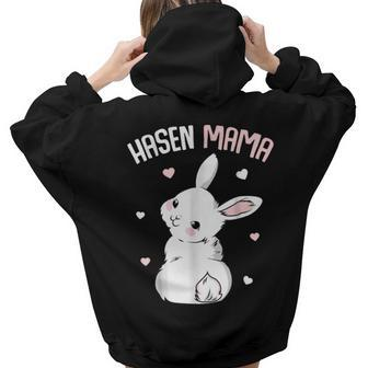 Rabbit Mum  With Rabbit Easter Bunny  Gift For Women Hoodie Words Graphic Back Print Hoodie Gift For Teen Girls Women