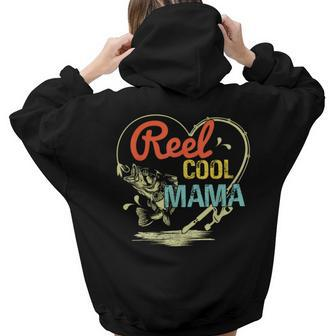 Reel Cool Mama Fishing Mothers Day For Womens  Gift For Women Hoodie Words Graphic Back Print Hoodie Gift For Teen Girls Women