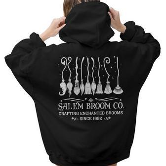 Retro Vintage Salem Broom Co 1692 They Missed One Women Hoodie Back Print | Mazezy