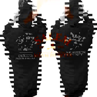 Salem Est 1626 Massachusetts Vintage Halloween Witch Women Hoodie Back Print | Mazezy