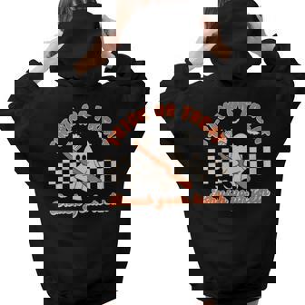 Trick Or Treat Brush Your Th Spooky Dentist Halloween Women Hoodie Back Print | Mazezy