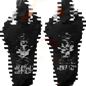 Vintage Pirate Sis Sister Halloween Skull Cross Bones For Sister Women Hoodie Back Print | Mazezy