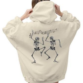 Halloween Clothing Men Women Cool Dancing Skeletons Women Hoodie Back Print | Mazezy DE