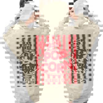 Popcorn Halloween Costume Vintage Group Trick Or Treat Women Hoodie Back Print | Mazezy