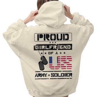 Proud Girlfriend Of A Us Army Soldier Army Women Hoodie Back Print | Mazezy