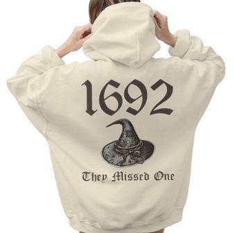Salem 1692 They Missed One Halloween Costume Vintage Women Hoodie Back Print | Mazezy