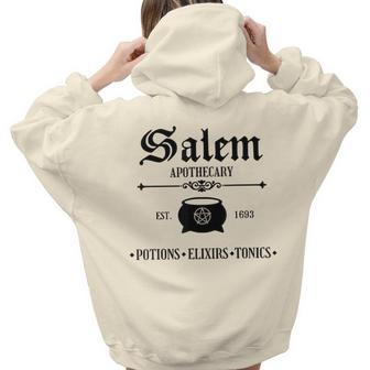 Salem Apothecary Witches Potion Elixirs And Tonics Halloween Women Hoodie Back Print | Mazezy CA