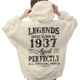Vintage 1937 85 Years Old Men And Women 85Th Birthday Women Hoodie Back Print | Mazezy