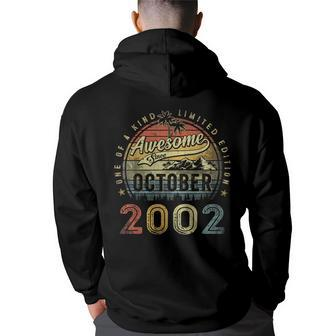 21 Year Old Awesome Since October 2002 21St Birthday Hoodie Back Print - Thegiftio UK