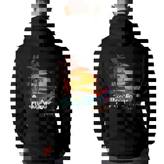 Acapulco Mexico Beach Summer Vacation Palm Trees Sunset Men Vacation Funny Gifts Back Print Hoodie | Mazezy