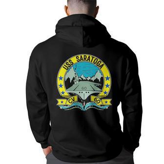 Aircraft Carrier Cv-60 Uss Saratoga Back Print Hoodie - Thegiftio UK