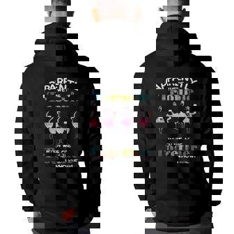 Apparently We Are Trouble When We Are Together Who Knew Gift Back Print Hoodie | Mazezy