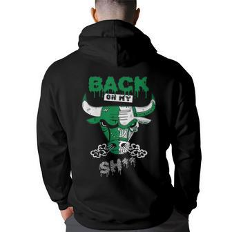 Back Bull Lucky Green 3S Matching Hoodie Back Print - Monsterry