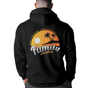 Beach Family Trip Surfing Swimming Holidays Summer Vacation Vacation Funny Gifts Back Print Hoodie | Mazezy