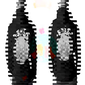 Besteas Milk Tea Lovers Boba Bffs Besties Bubble Tea Back Print Hoodie | Mazezy