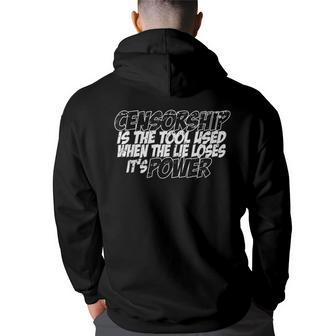 Censorship Is Bad Libertarian Free Thinking Back Print Hoodie | Mazezy