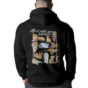 Cool Cats And Kittens Tiger Lion Leopard Felines Back Print Hoodie - Thegiftio UK