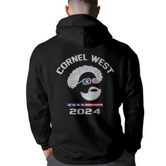 Cornel West For President 2024 - Portrait Cornel West 253 Back Print Hoodie - Thegiftio UK