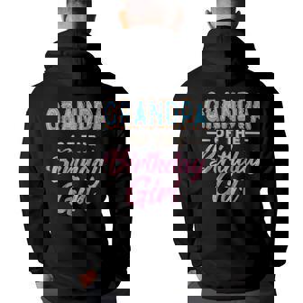 Cute Donut Grandpa Birthday Girl Sweet Family Donut Grandpa Funny Gifts Back Print Hoodie | Mazezy