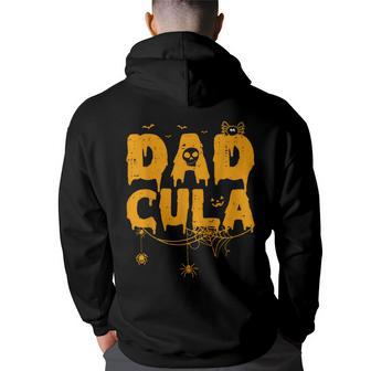Dadcula Daddy Matching Family Halloween Costume Dad Hoodie Back Print - Monsterry AU