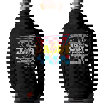 Daddy Fathers Day Retro Vintage 80S 90S Papa Papi Grandpa Grandpa Funny Gifts Back Print Hoodie | Mazezy