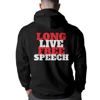 Defend Freedom Of Speech Long Live Free Speech Freedom Funny Gifts Back Print Hoodie | Mazezy