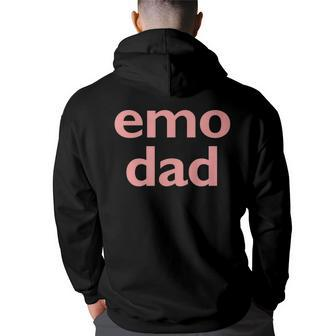 Emo Dad Pride Fathers Day 90S Retro Goth Summer T Pride Month Funny Designs Funny Gifts Back Print Hoodie | Mazezy