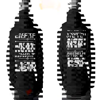 Entrepreneur Gift - Forget The Mistake Remember The Lesson Back Print Hoodie | Mazezy