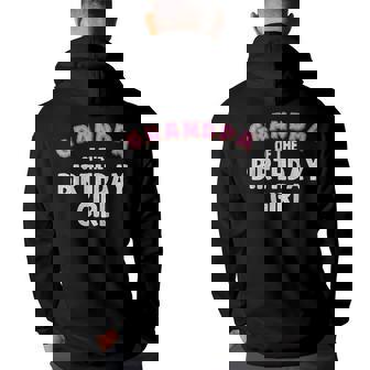 Funny Grandpa Of The Birthday Girl Gift For Donut Lover Men Grandpa Funny Gifts Back Print Hoodie | Mazezy