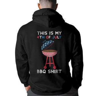 Funny Vintage Usa Summer Grilling Party 4Th Of July Bbq Usa Funny Gifts Back Print Hoodie | Mazezy
