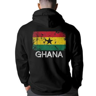 Ghanaian Flag | Vintage Made In Ghana Gift Back Print Hoodie | Mazezy AU