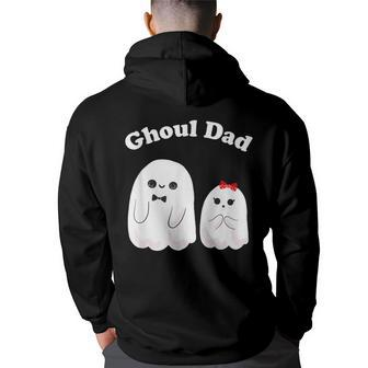 Ghoul Dad Daddy Ghost Father Halloween Costume Hoodie Back Print - Seseable