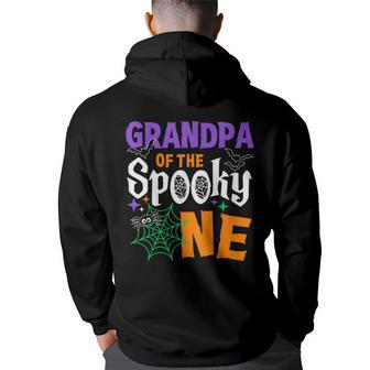 Grandpa Of The Spooky One Boy Halloween 1St Birthday Hoodie Back Print - Thegiftio UK
