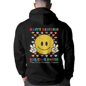 Happy First Day Of Hispanic Heritage Month Countries Flags Hoodie Back Print - Monsterry CA