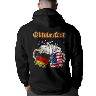 Happy Oktoberfest 2023 American German Munich Flag Hoodie Back Print - Monsterry CA